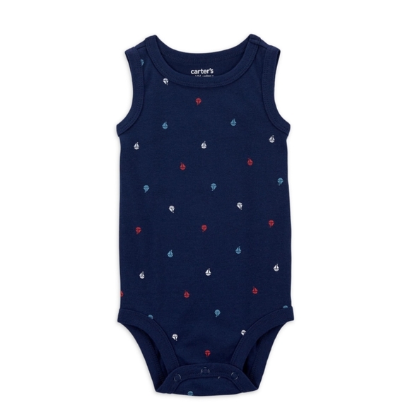 💖🤱Carter's Boys 3-Piece Set - Sailboats ( Size 6-9months) - Picture 2 of 12